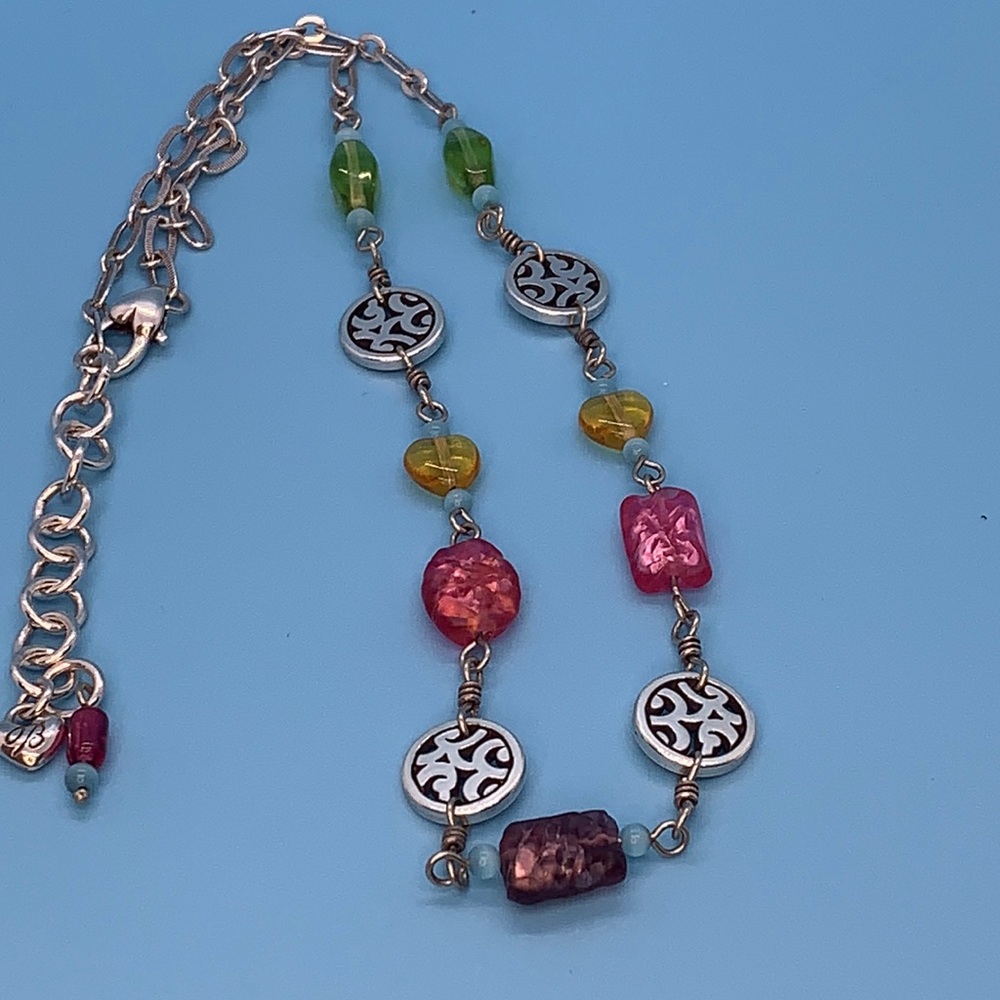 Brighton Circle Necklace with colorful beads